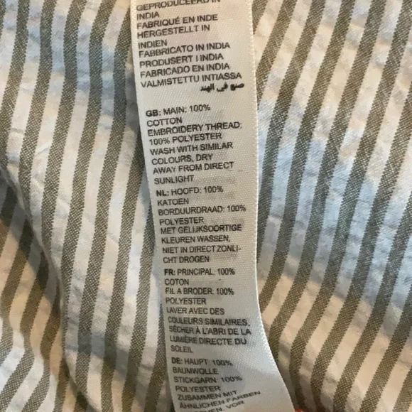 Fat Face UK seersucker blouse - Picture 7 of 9